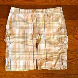 Department of Peace plaid Bermuda shorts